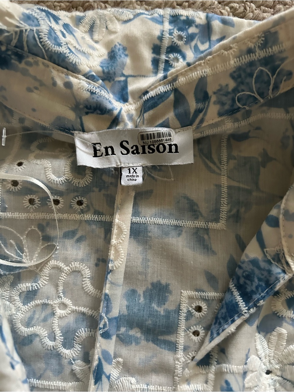 Anthropologie En Saison Midi Blue Dress size 1X - Picture 9 of 12